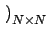 $ \left.\vphantom{d_{ij}}\right)_{{N\times N}}^{}$